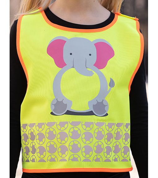 Korntex Wildlife Detská reflexná vesta KX119K Elephant Yellow XS (3-6 years)