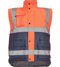 Pánska pracovná zateplená HI-VIS vesta HELLIN Cerva