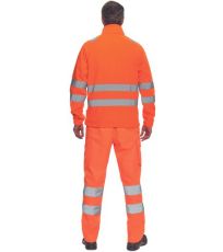 Pánska HI-VIS fleecová bunda ALMERIA Cerva oranžová