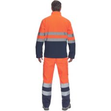 Pánska HI-VIS softshellová bunda GRANADA Cerva oranžová/navy
