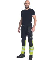 Pánske nohavice HI-VIS NEURUM NORDICS HV DW Cerva čierna/žltá