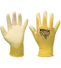 Ochranné pracovné rukavice JUICY YELLOW Kixx