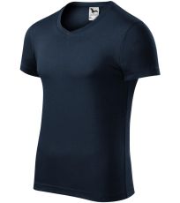 Pánske tričko Slim fit V-NECK Malfini námorná modrá