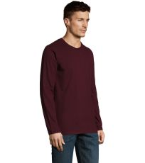 Pánske tričko dlhý rukáv IMPERIAL LSL SOĽS Oxblood