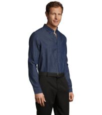Pánska košeľa s dlhým rukávom BARRY MEN SOĽS Denim brut
