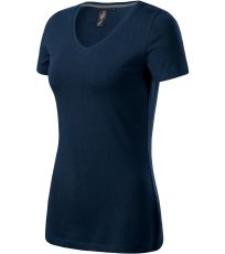 Dámske tričko Action V-neck Malfini premium námorná modrá